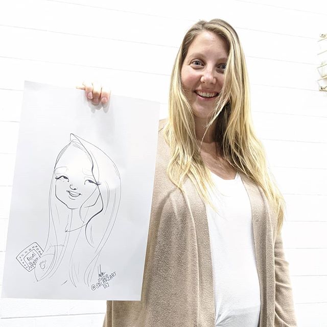 Campus event caricature line-up