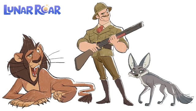 Lunar Roar character designs by Ahmad