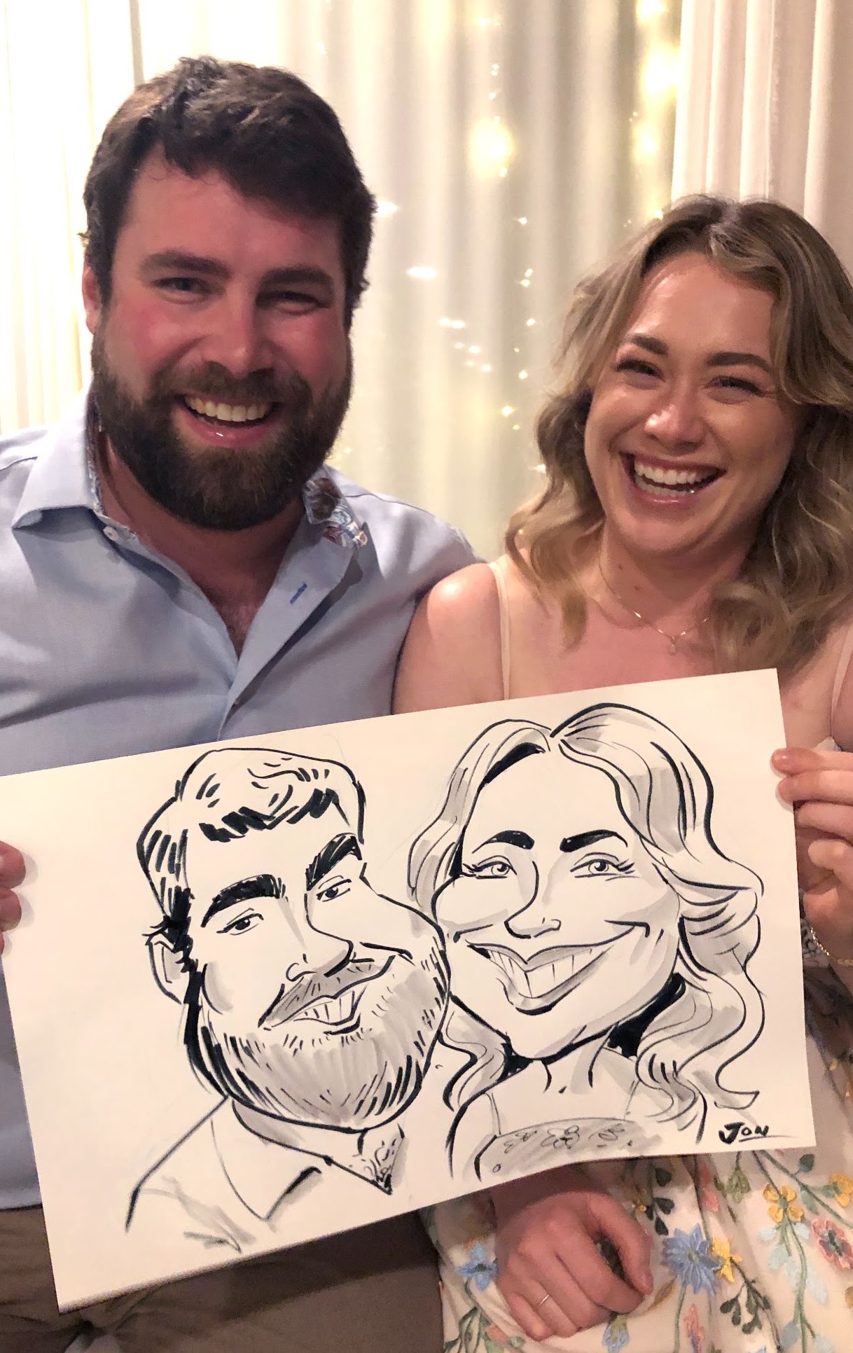 Live caricature portrait by Jon